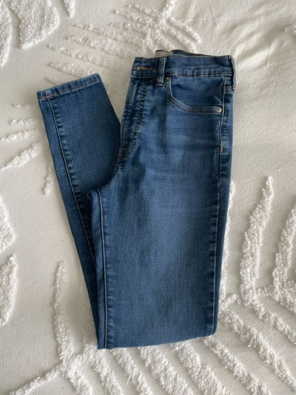 Everlane High Rise Skinny Ankle Jeans Blue Denim Size 27 RN 139393